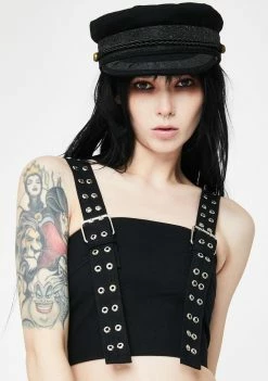 The Ragged Priest Control Buckle Crop Top