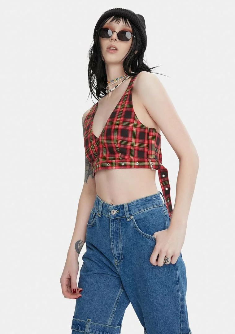 Coupon π The Ragged Priest Pioneer Plaid Bralette Top π 4 The Ragged Priest Pioneer Plaid Bralette Top