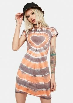 The Ragged Priest Vivid Tie Dye Mini Dress Dresses