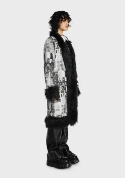 The Ragged Priest Outerwear Poseur Faux Fur Coat