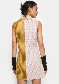 The Ragged Priest Trouble Maker Patchwork Shirt Dress Dresses