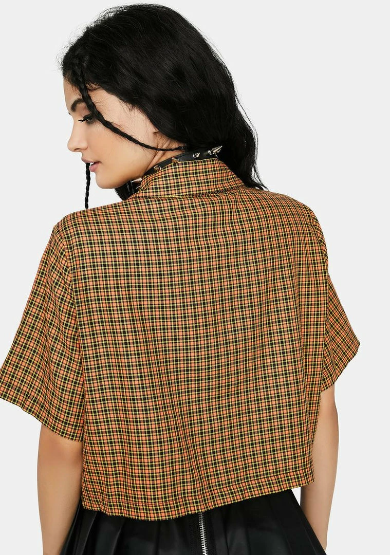 Cheap π₯° The Ragged Priest Tops Activation Plaid Crop Top π 6 The Ragged Priest Tops Activation Plaid Crop Top