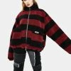 The Ragged Priest Menace Striped Teddy Jacket