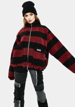 The Ragged Priest Menace Striped Teddy Jacket