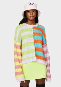 The Ragged Priest Tops Editor Striped Knit Sweater