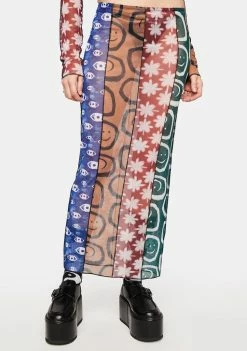 The Ragged Priest Quantum Mesh Mini Skirt Midi Skirt