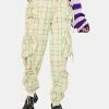 The Ragged Priest Symbol Plaid Cargo Pants Bottoms