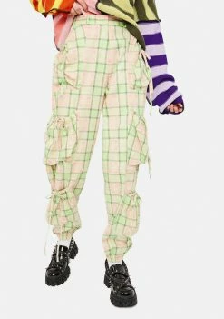 The Ragged Priest Symbol Plaid Cargo Pants Bottoms
