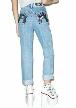 The Ragged Priest Sweet Cheeks Mom Jean Bottoms