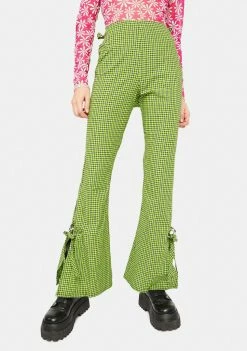 The Ragged Priest Trademark Gingham Flare Pants