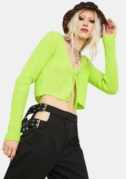 The Ragged Priest Desire Ribbed Knit Crop Top