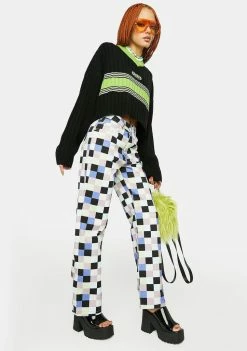 The Ragged Priest Motherboard Checkered Jeans