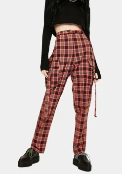 The Ragged Priest Boundary Plaid Buckle Pants Bottoms