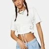 The Ragged Priest Connect Lace-Up Crop Tee