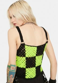 The Ragged Priest Genre Crochet Knit Crop Top