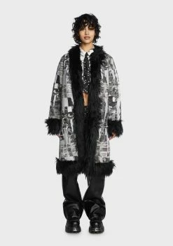 The Ragged Priest Outerwear Poseur Faux Fur Coat