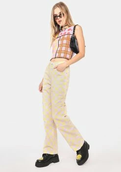 The Ragged Priest Beat Checkered Jeans