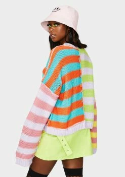 The Ragged Priest Tops Editor Striped Knit Sweater