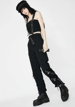 Buy β The Ragged Priest Bottoms Suspend Straight Leg Buckle Pants π― 8 The Ragged Priest Bottoms Suspend Straight Leg Buckle Pants