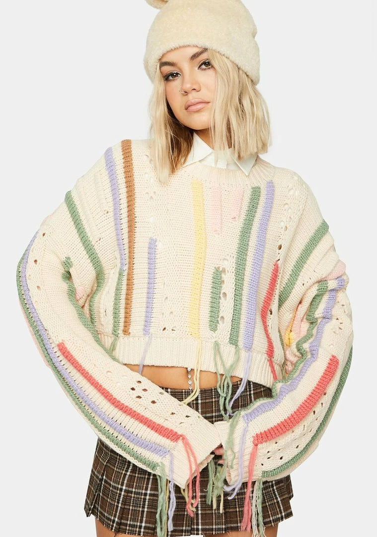 Deals π The Ragged Priest Painter Knit Sweater Tops π― 3 The Ragged Priest Painter Knit Sweater Tops