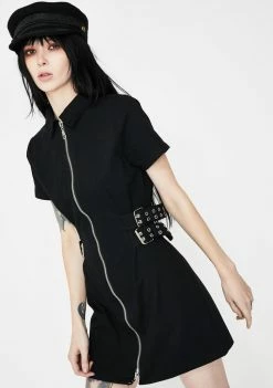 The Ragged Priest Damage Buckle Mini Dress Dresses