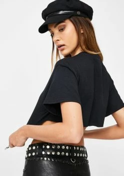 The Ragged Priest Tops Black Cradle Suspender Tee