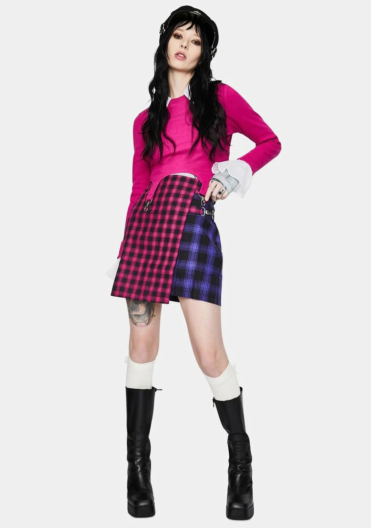 Buy 🔥 The Ragged Priest Matter Plaid Mini 👗 Skirt Bottoms 🔥 5 The Ragged Priest Matter Plaid Mini Skirt Bottoms