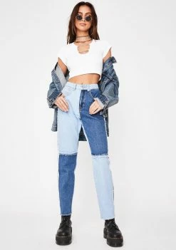 The Ragged Priest Tops Limit Chain Crop Tee