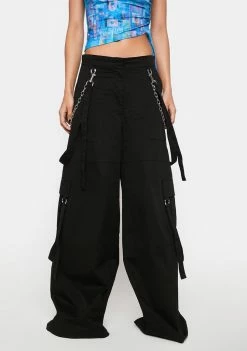 The Ragged Priest Rage Wide Leg Cargo Pants Bottoms
