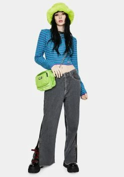 Wholesale π₯ The Ragged Priest Charcoal Deuce Side Zip Dad π Jeans Bottoms π 8 The Ragged Priest Charcoal Deuce Side Zip Dad Jeans Bottoms