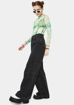 Promo β€οΈ The Ragged Priest Charcoal Grueler Wide Leg π Jeans Bottoms 𧨠8 The Ragged Priest Charcoal Grueler Wide Leg Jeans Bottoms