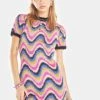 The Ragged Priest Shirt Dress Blotter Knit Mini Dress