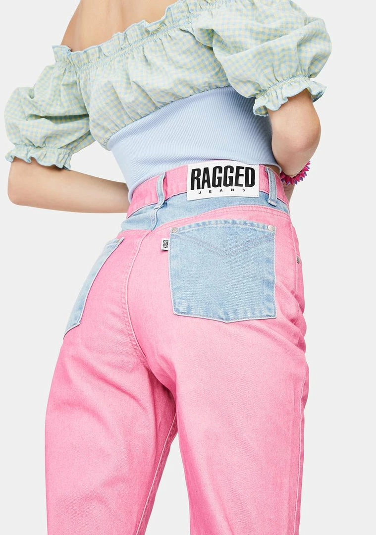 Best Pirce β¨ The Ragged Priest Bottoms Dolly Pink Overdyed Mom π Jeans π 6 The Ragged Priest Bottoms Dolly Pink Overdyed Mom Jeans