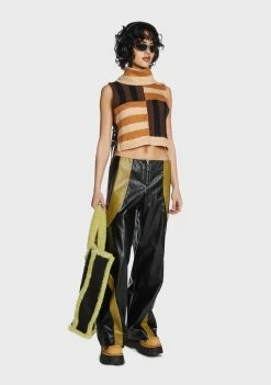 Brand new π The Ragged Priest Factory Vegan Leather Trousers 𧨠11 The Ragged Priest Factory Vegan Leather Trousers
