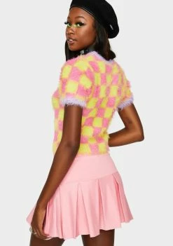 The Ragged Priest Tops Data Fuzzy Crop Tee