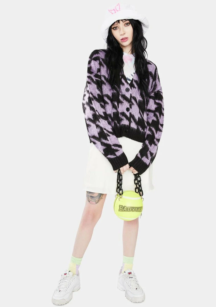 Best Pirce π₯ The Ragged Priest Tops Inception Houndstooth Knit Cardigan π 5 The Ragged Priest Tops Inception Houndstooth Knit Cardigan