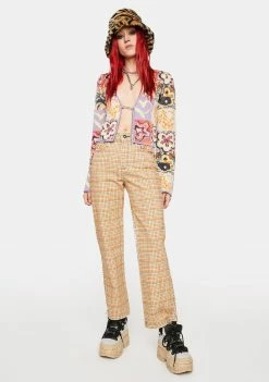 The Ragged Priest Boyfriend Jeans Oblivion Plaid Dad Jeans