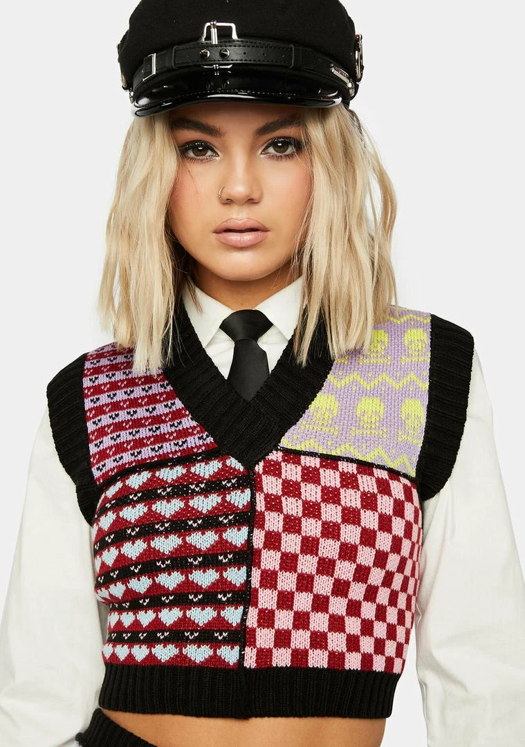 Deals βοΈ The Ragged Priest Snowflake Sweater Vest Tops π 3 The Ragged Priest Snowflake Sweater Vest Tops