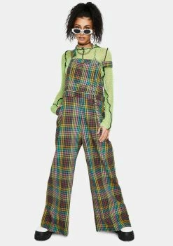 The Ragged Priest Psyche Multi Check Dungaree