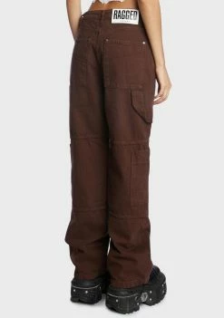 The Ragged Priest Bottoms Brown Combat Jeans